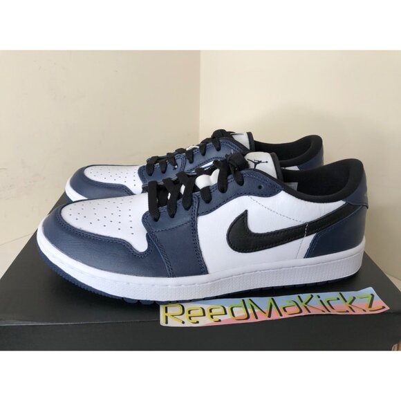 Jordan 1 Low Golf White Midnight Navy Mens DD9315 104 - Picture 1 of 5